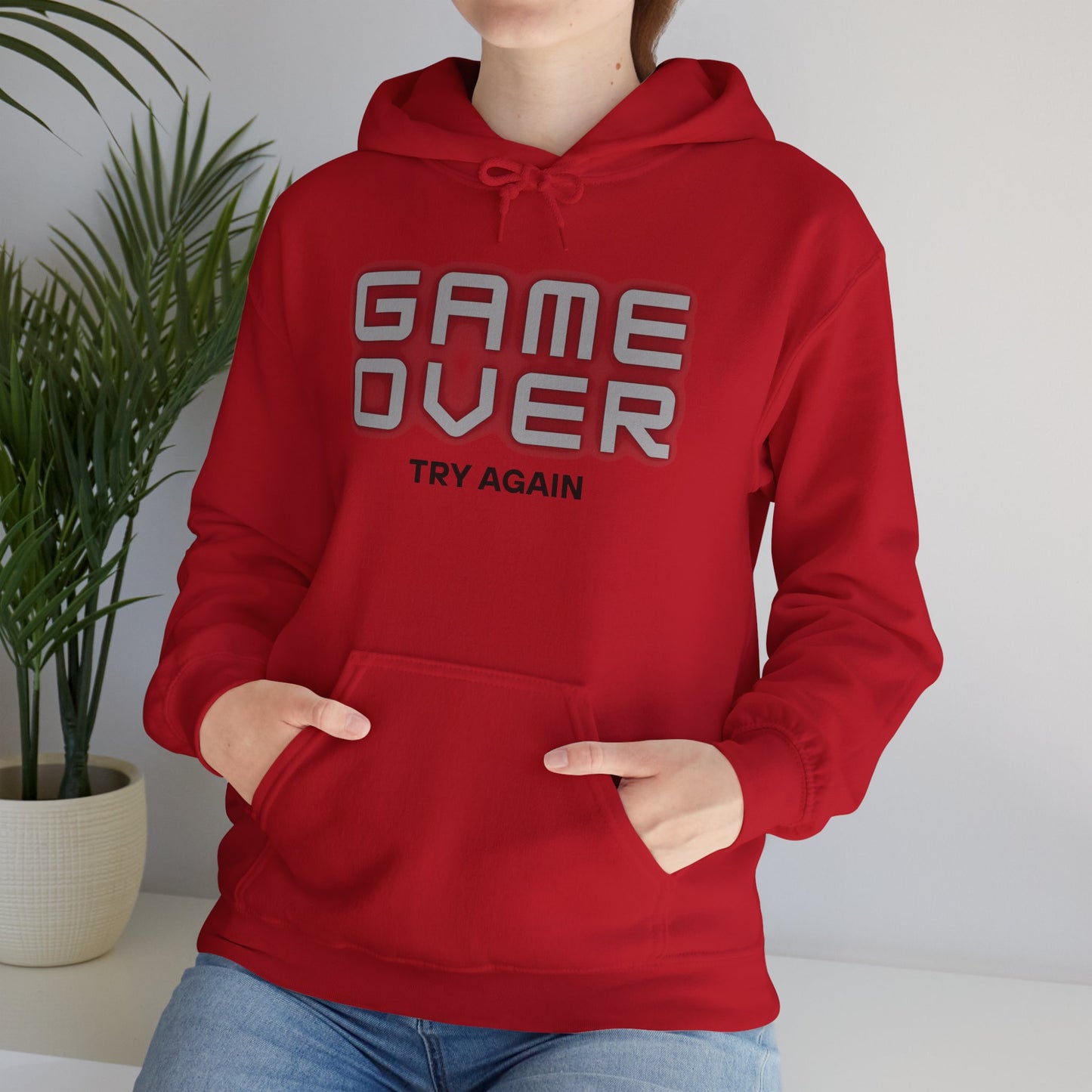 Unisex Heavy Blend Hoodie (Game Over, Try Again)