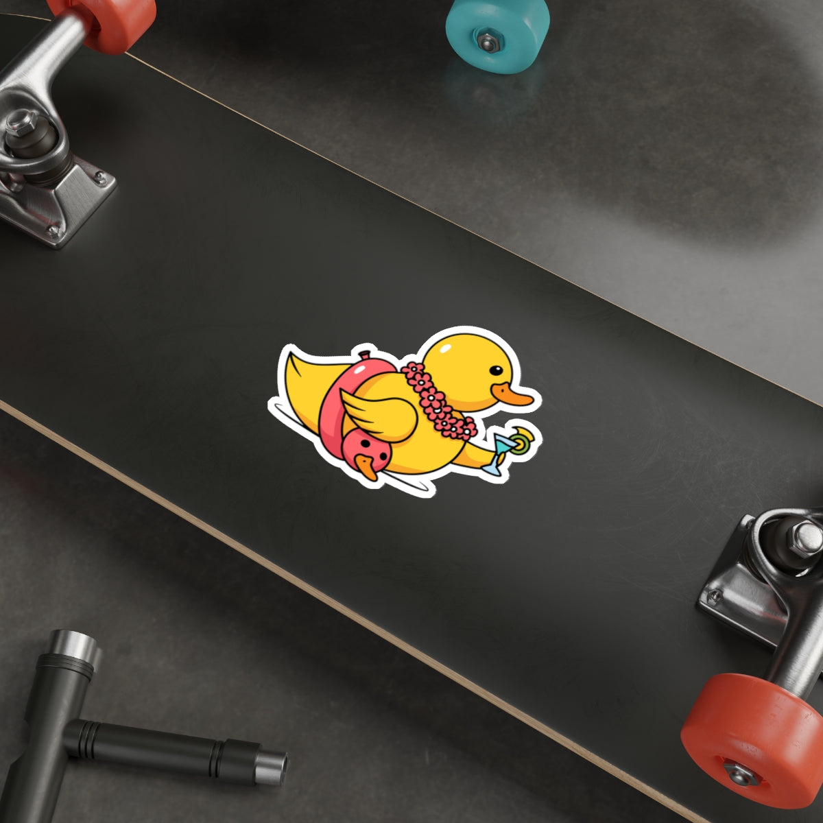 Die-Cut Stickers | Vibrant Art for Personalization (Tropical Duck)