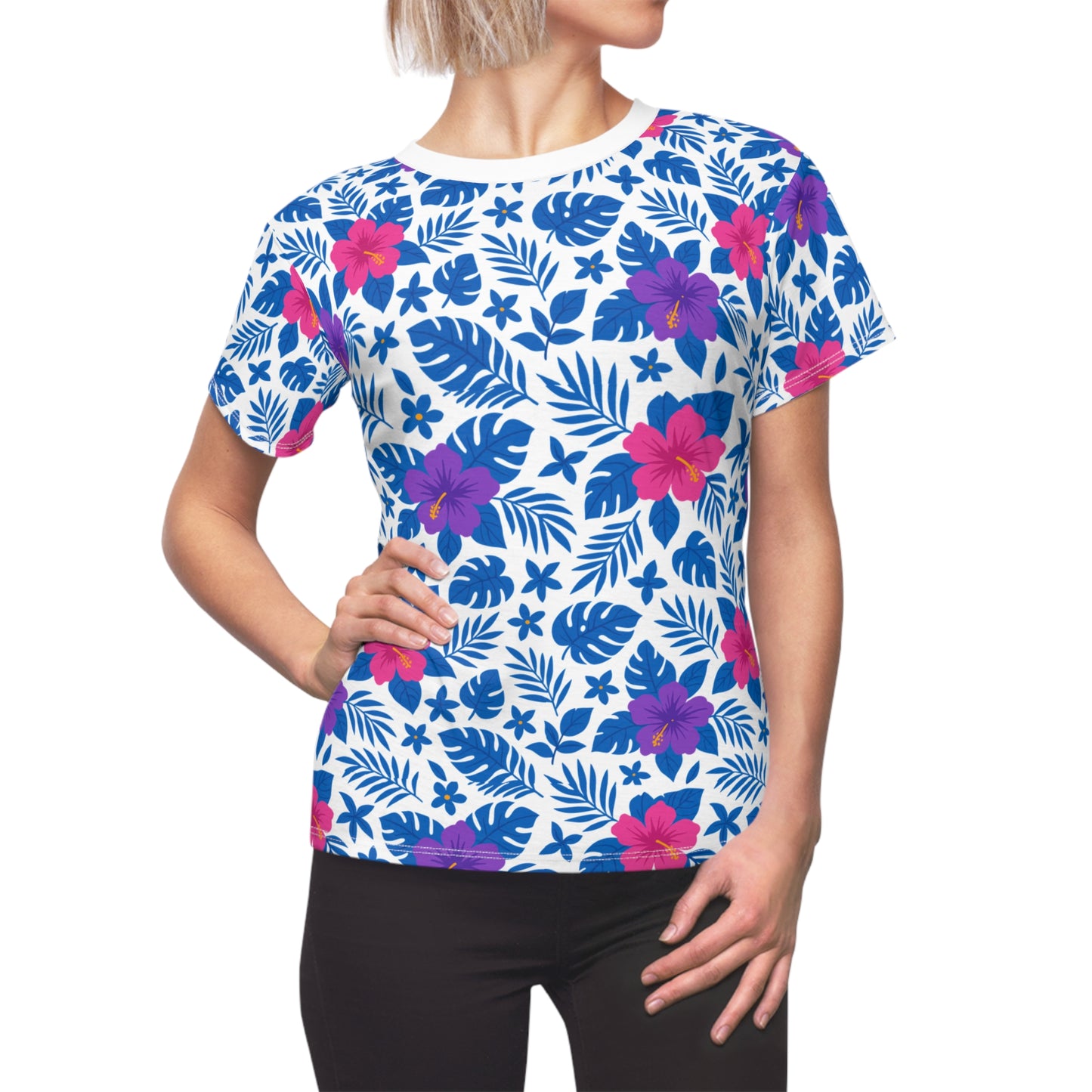Women's Cut & Sew Tee (Midnight Tropic)
