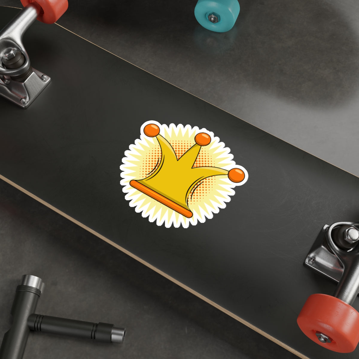 Die-Cut Stickers | Vibrant Art for Personalization (Crown)