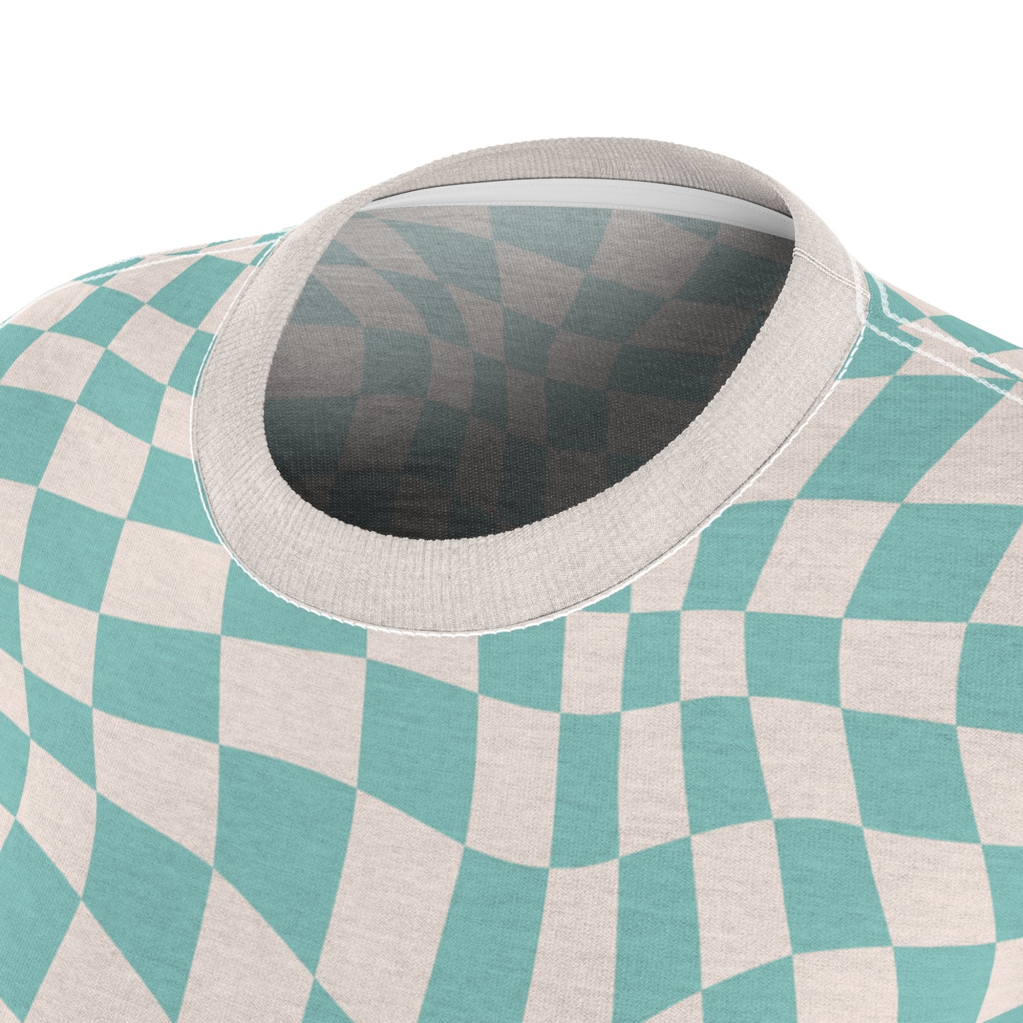 Women's Cut & Sew Tee (Teal Pixels)