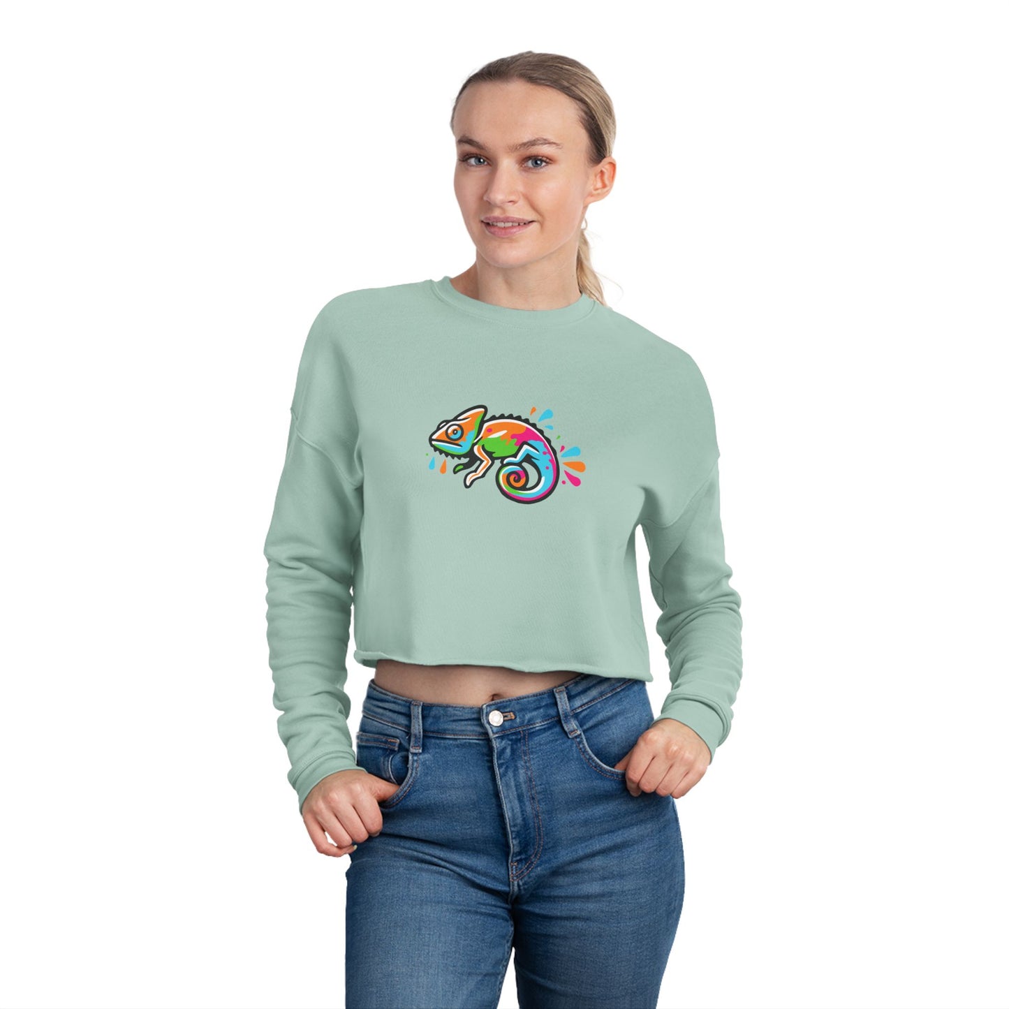 Women's Cropped Sweatshirt (DC Logo)