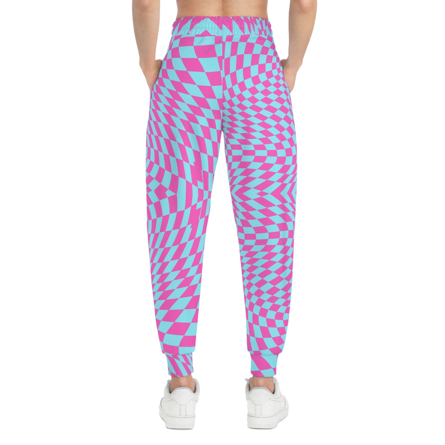 Athletic Joggers (Aqua-Pink Pixels)