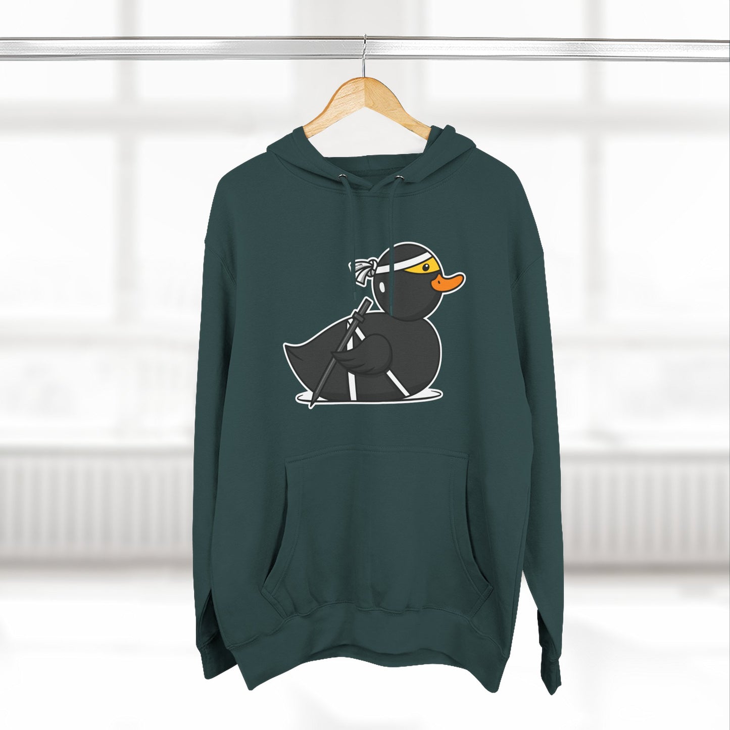 Three-Panel Fleece Hoodie (Ninja Duck)
