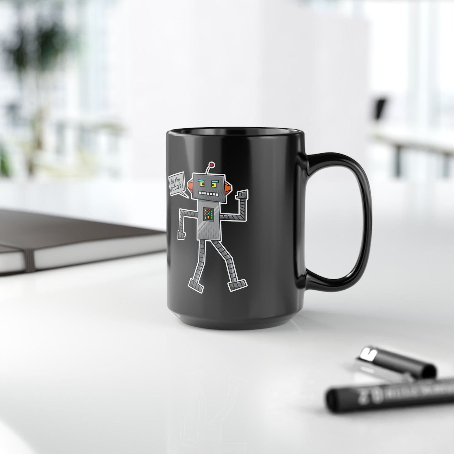 Black Mug 11oz, 15oz (Do the Robot)