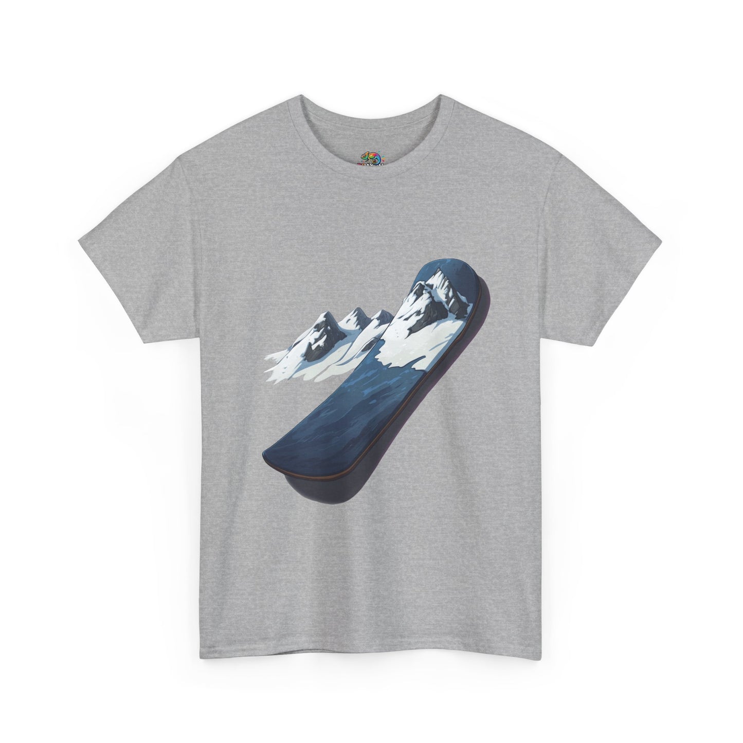 Unisex Heavy Cotton Tee (Mountain Snowboard)