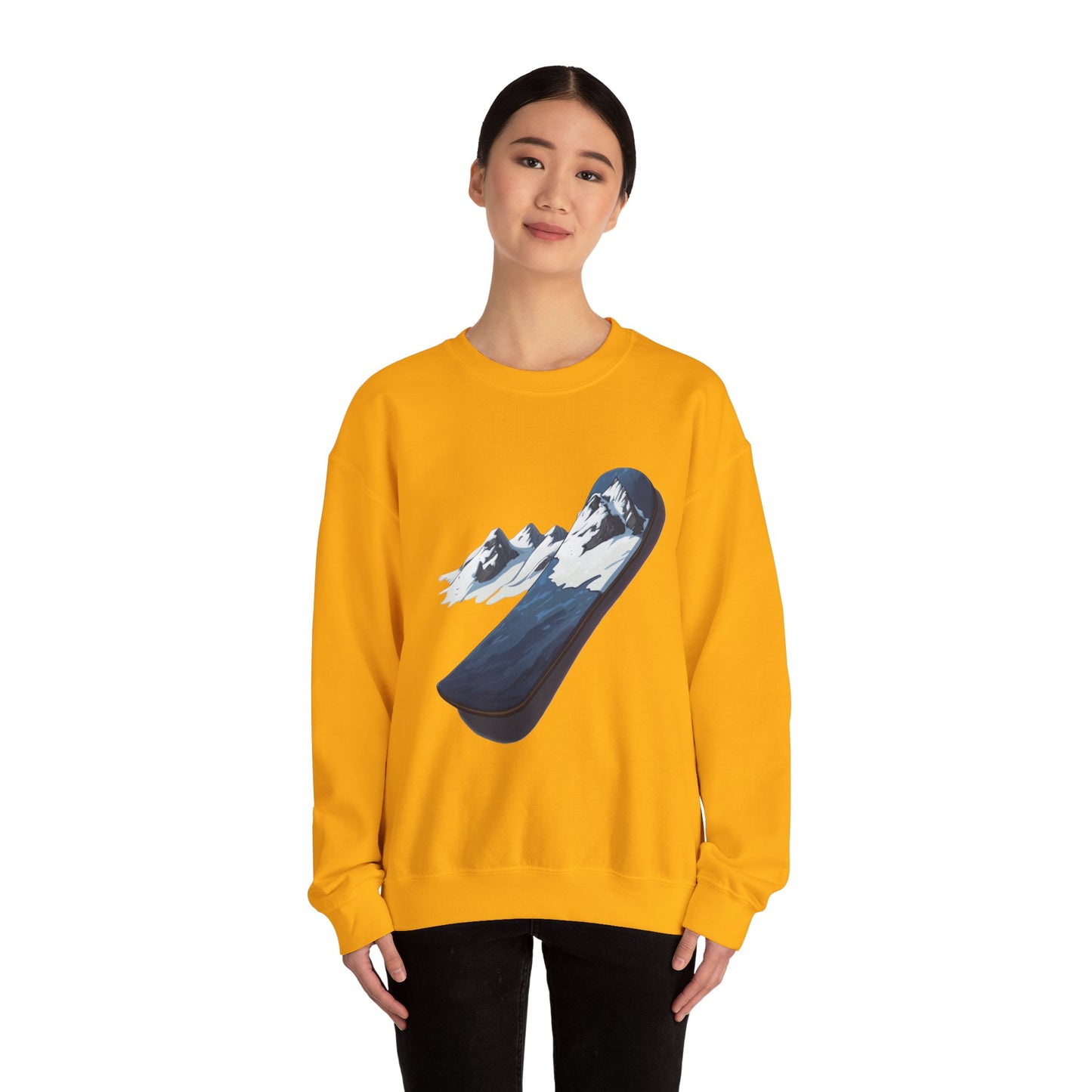 Unisex Heavy Blend™ Crewneck Sweatshirt (Mountain Snowboard)