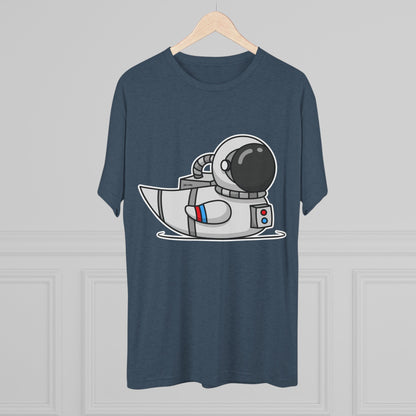Unisex Tri-Blend Crew Tee (Astronaut Duck)
