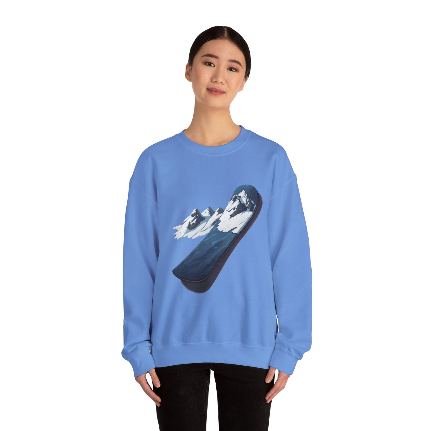 Unisex Heavy Blend™ Crewneck Sweatshirt (Mountain Snowboard)