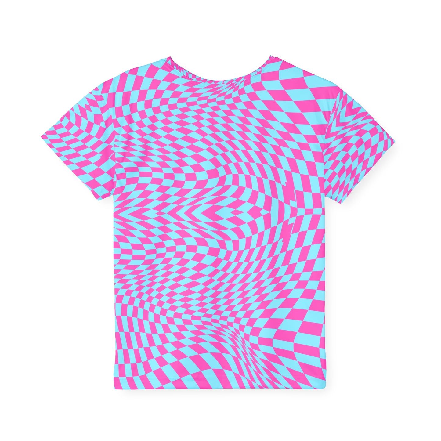 Kids Sports Jersey (Aqua-Pink Pixels)