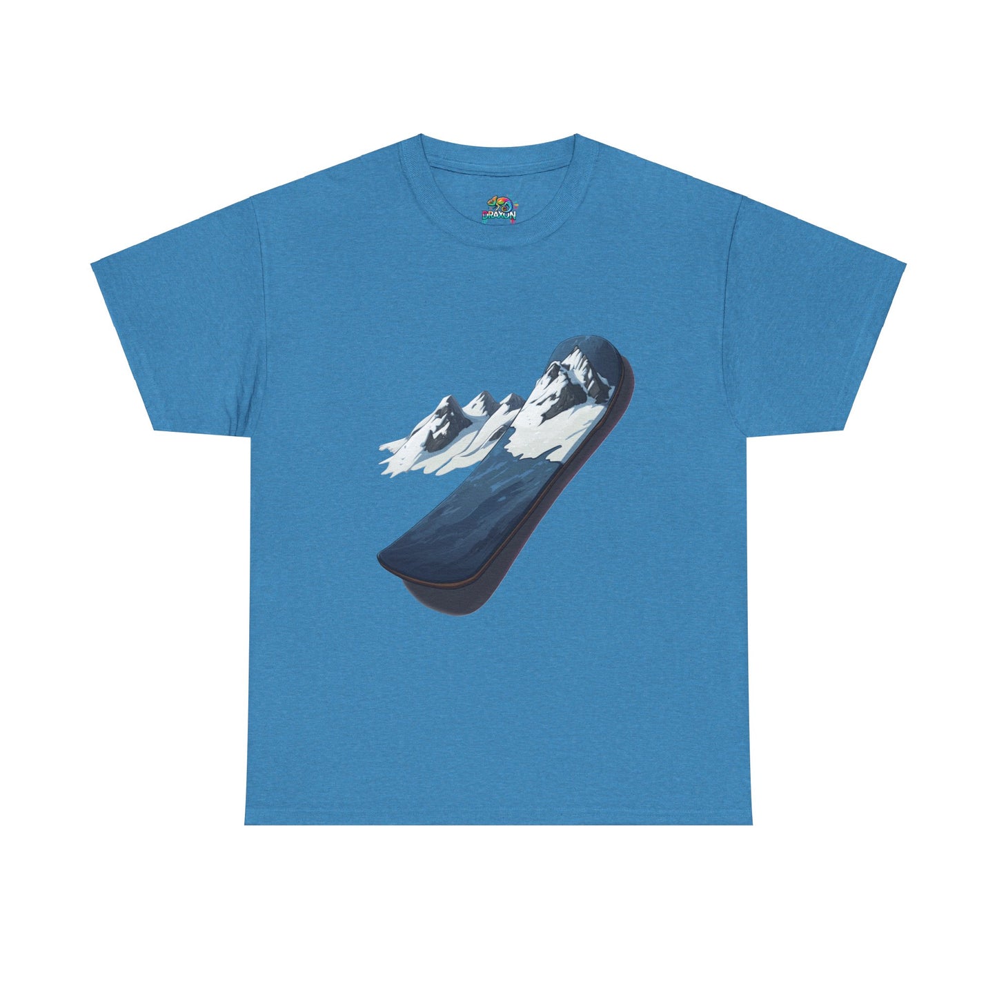 Unisex Heavy Cotton Tee (Mountain Snowboard)