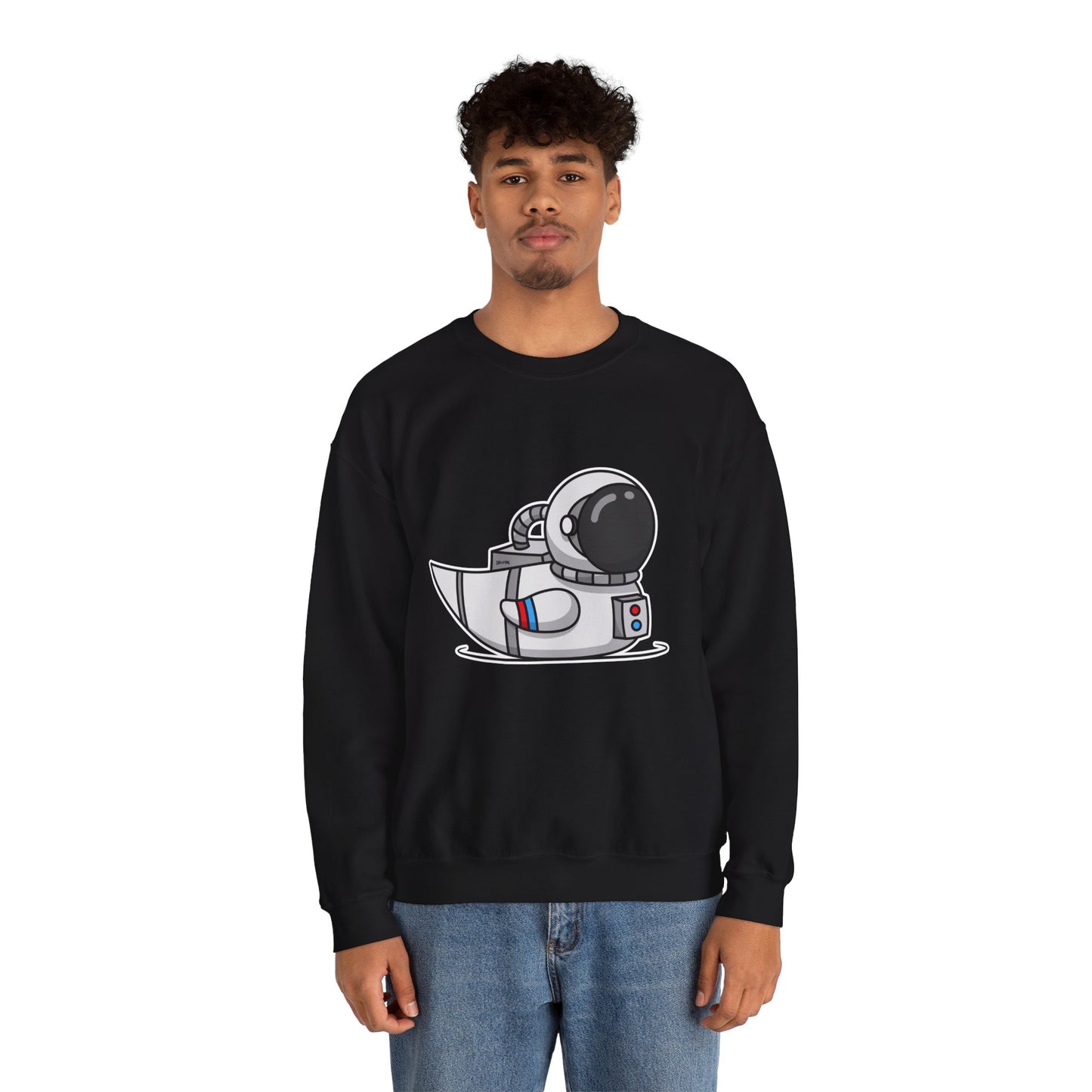 Unisex Heavy Blend™ Crewneck Sweatshirt (Astronaut Duck)