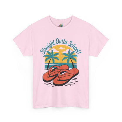 Unisex Heavy Cotton Tee (Straight Outta School)