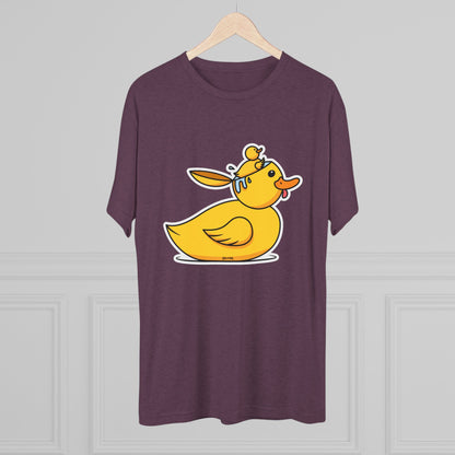 Unisex Tri-Blend Crew Tee (Duck Bird Brain)