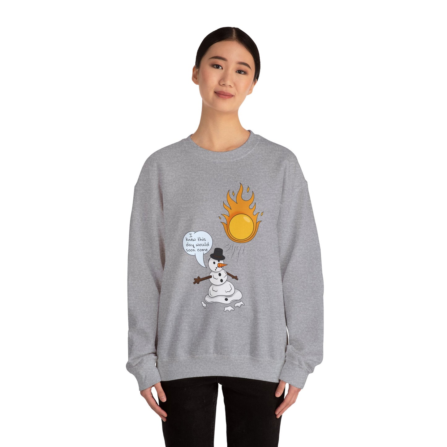 Unisex Heavy Blend™ Crewneck Sweatshirt (Melting Snowman)