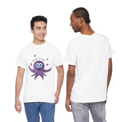 Unisex Heavy Cotton Tee (Octopus Hug)