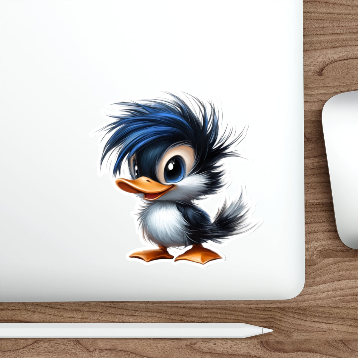 Die-Cut Stickers | Perfect for Laptops & Travel Decor (Blue Hair Duck)