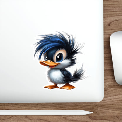 Die-Cut Stickers | Perfect for Laptops & Travel Decor (Blue Hair Duck)