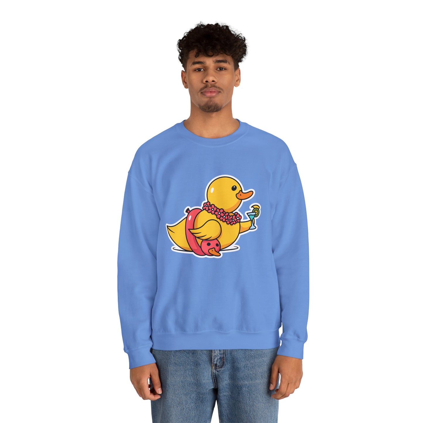 Unisex Heavy Blend™ Crewneck Sweatshirt (Tropical Duck)