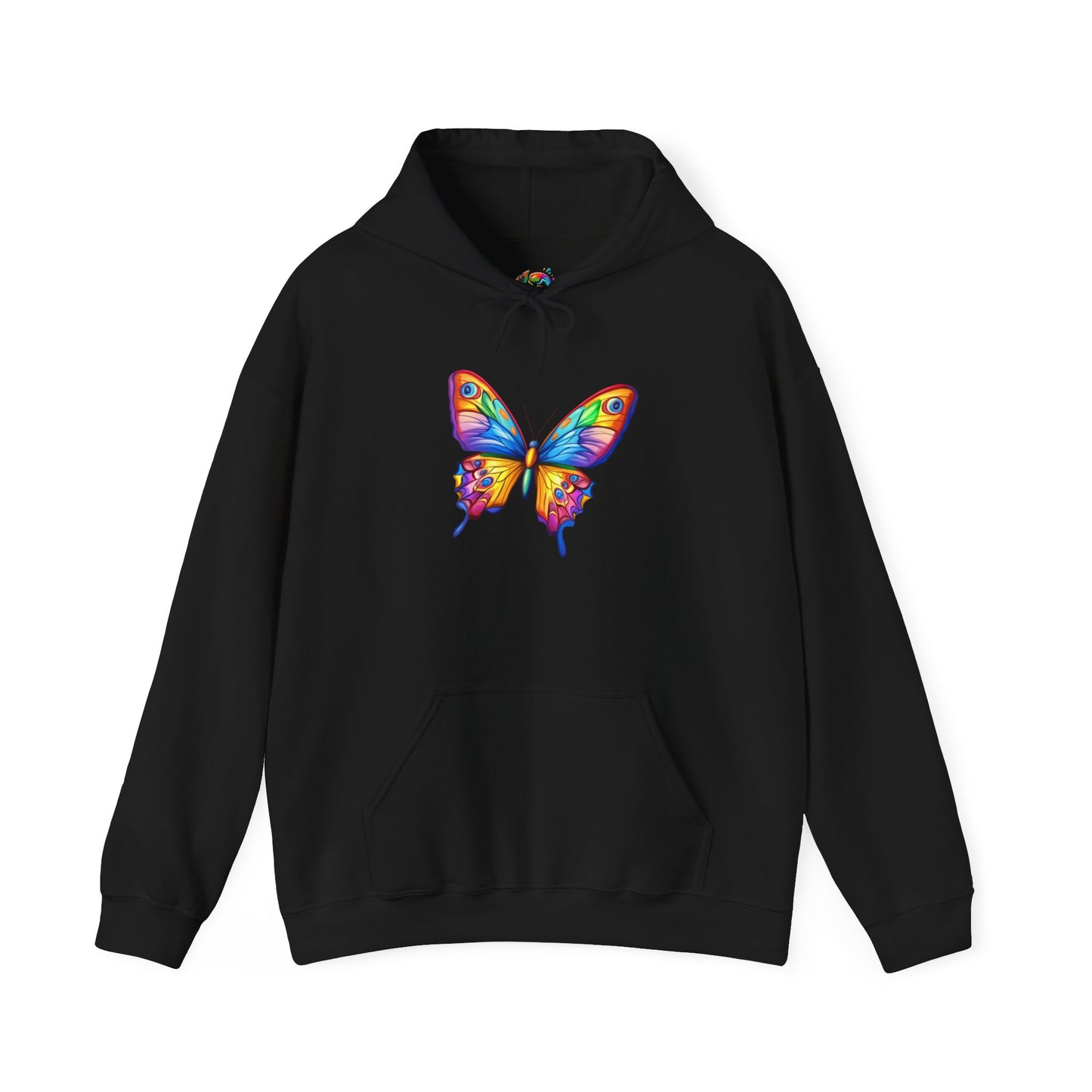 Unisex Heavy Blend™ Hooded Sweatshirt (Colorful Butterfly)