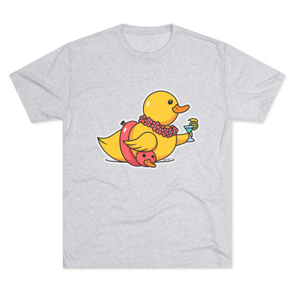 Unisex Tri-Blend Crew Tee (Tropical Duck)