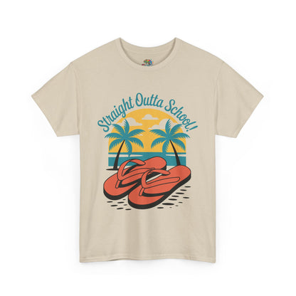 Unisex Heavy Cotton Tee (Straight Outta School)