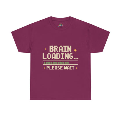 Unisex Heavy Cotton Tee (Brain Loading...Please Wait)