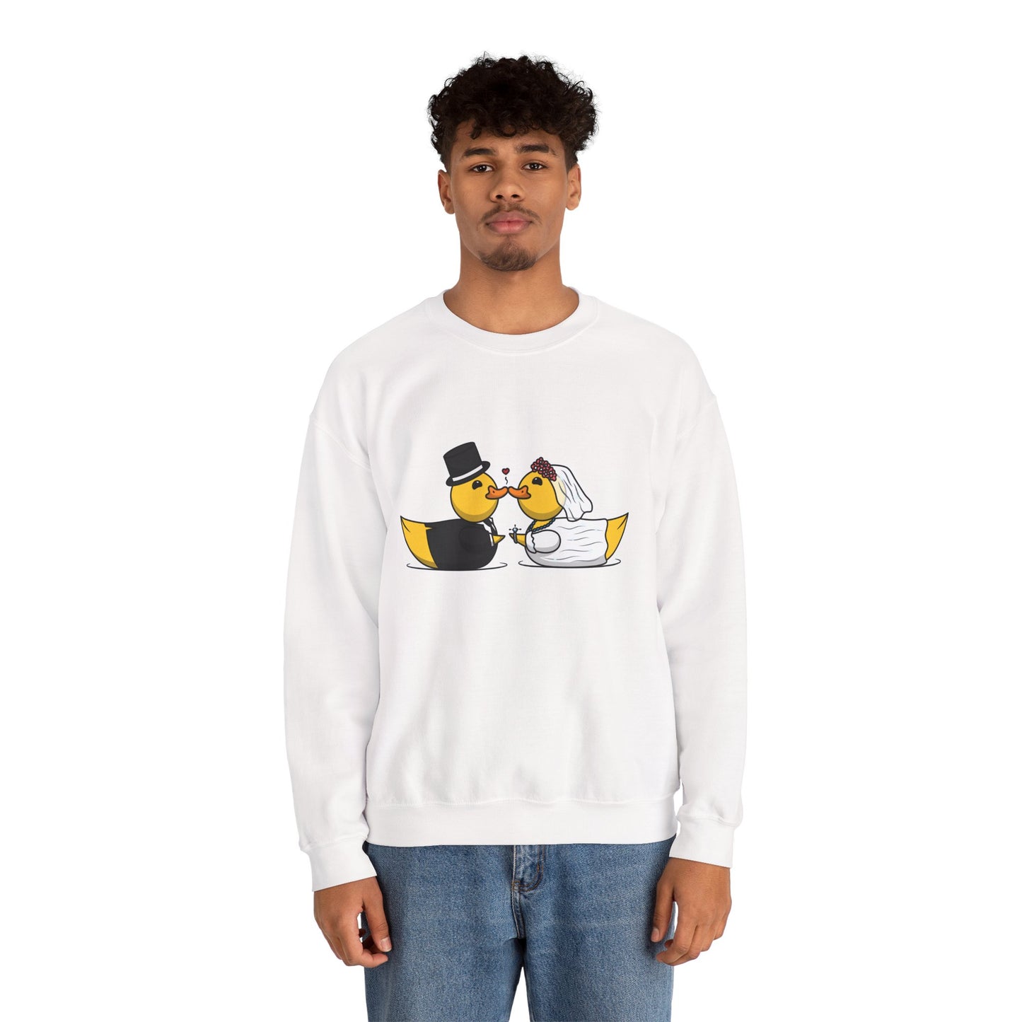 Unisex Heavy Blend™ Crewneck Sweatshirt (Wedding Ducks)