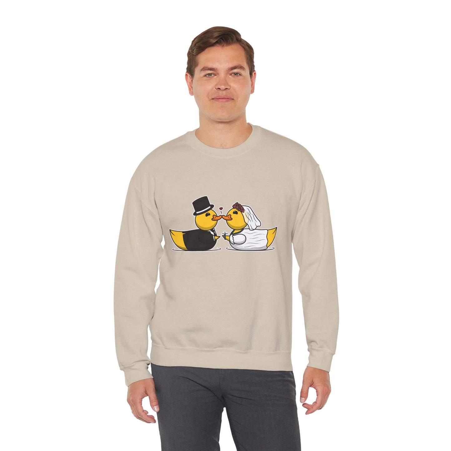 Unisex Heavy Blend™ Crewneck Sweatshirt (Wedding Ducks)