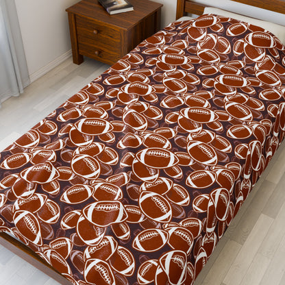 Velveteen Plush Blanket (Football)