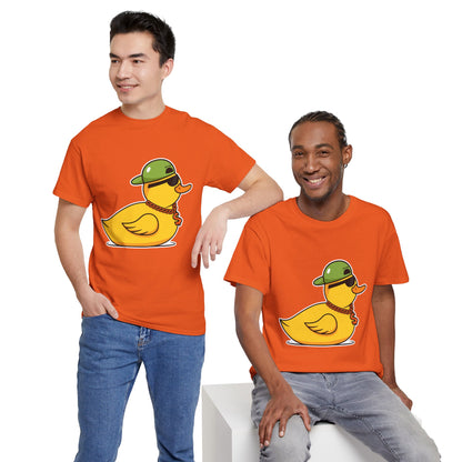 Unisex Heavy Cotton Tee (Gangster Duck)