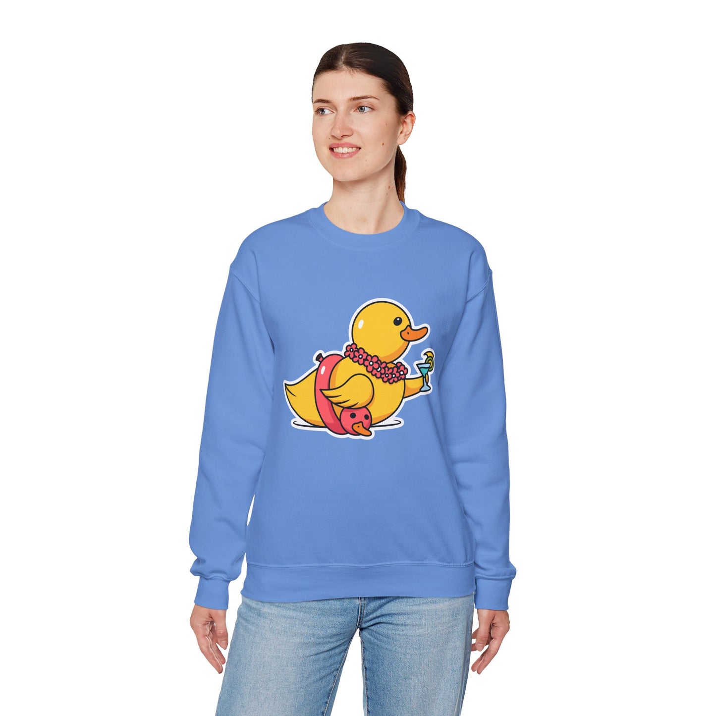 Unisex Heavy Blend™ Crewneck Sweatshirt (Tropical Duck)