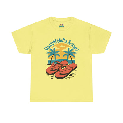 Unisex Heavy Cotton Tee (Straight Outta School)