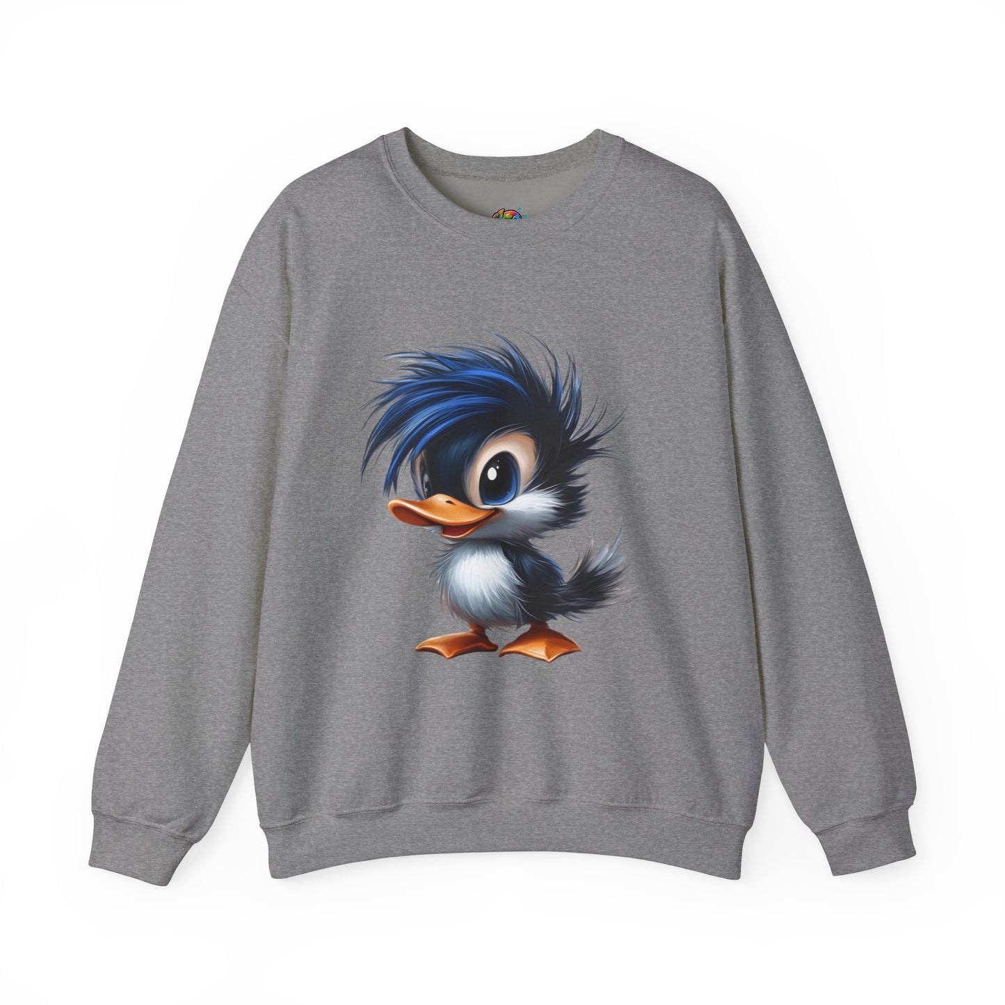 Unisex Heavy Blend™ Crewneck Sweatshirt (Blue Hair Duck)