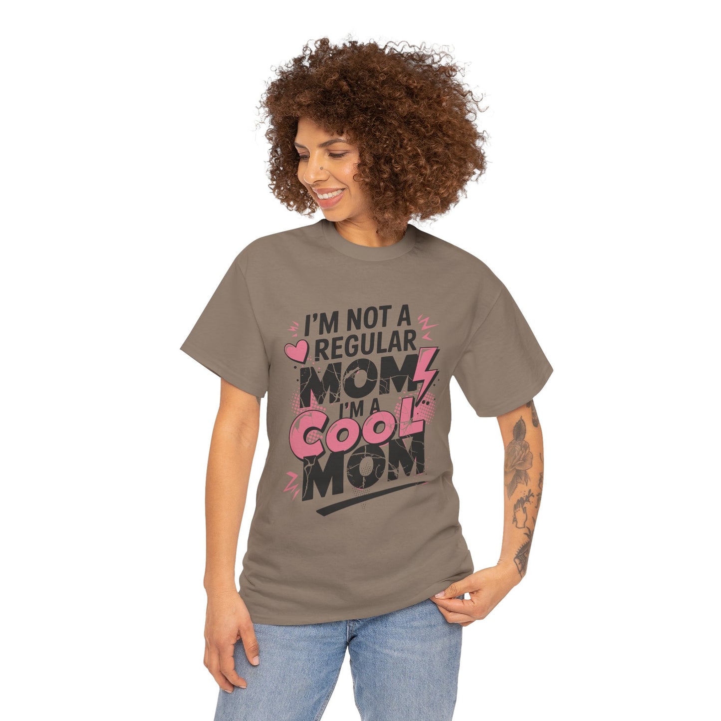 Unisex Heavy Cotton Tee (I'm Not a Regular Mom, I'm a Cool Mom)
