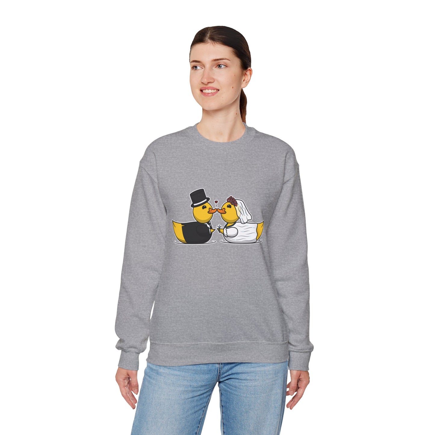 Unisex Heavy Blend™ Crewneck Sweatshirt (Wedding Ducks)