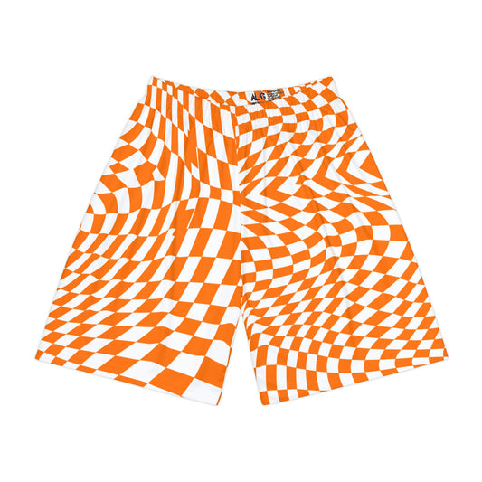 Men’s Sports Shorts (Orange Pixels)