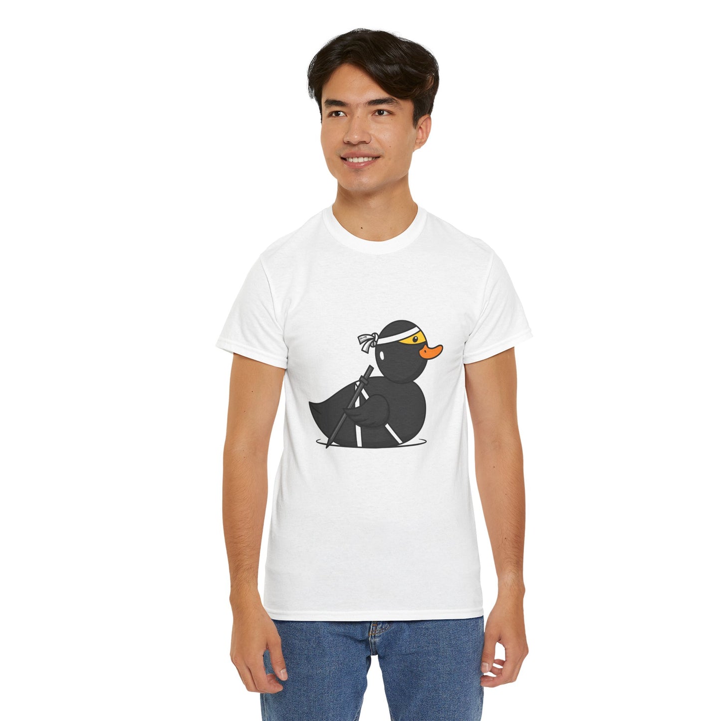 Unisex Heavy Cotton Tee (Ninja Duck)