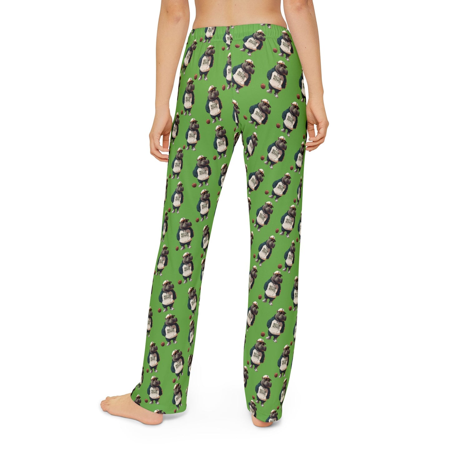 Kids Lounge Pants -AOP Green (Boston Hippos)