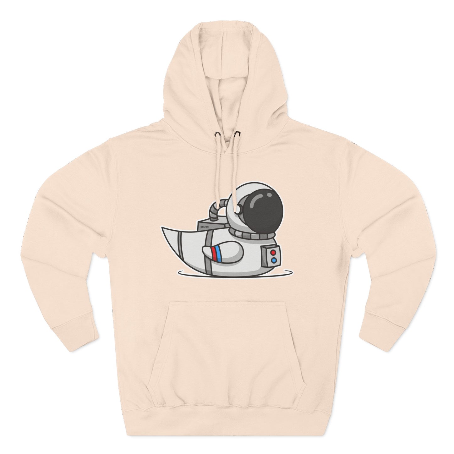 Three-Panel Fleece Hoodie (Astronaut Duck)