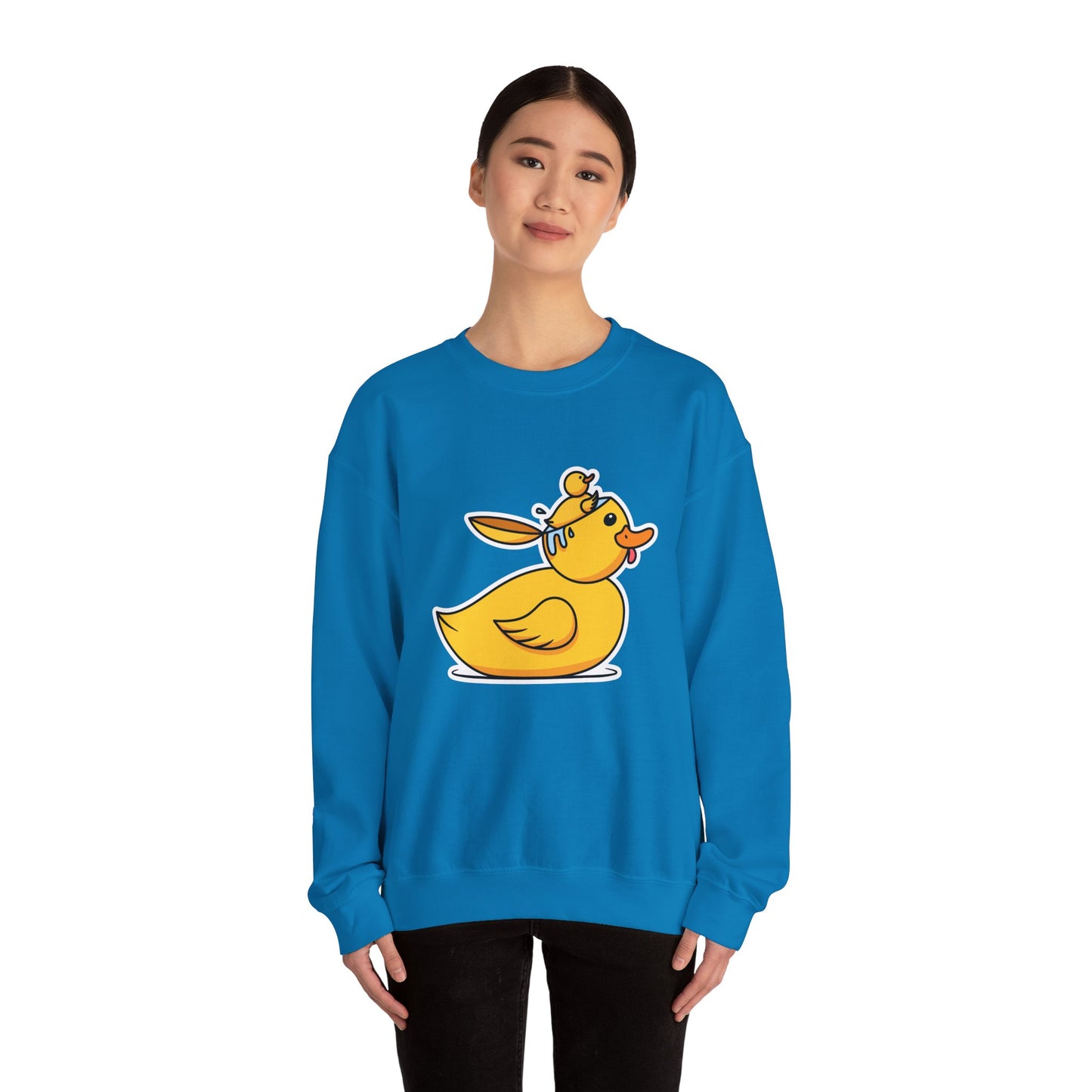 Unisex Heavy Blend™ Crewneck Sweatshirt (Duck Bird Brain)