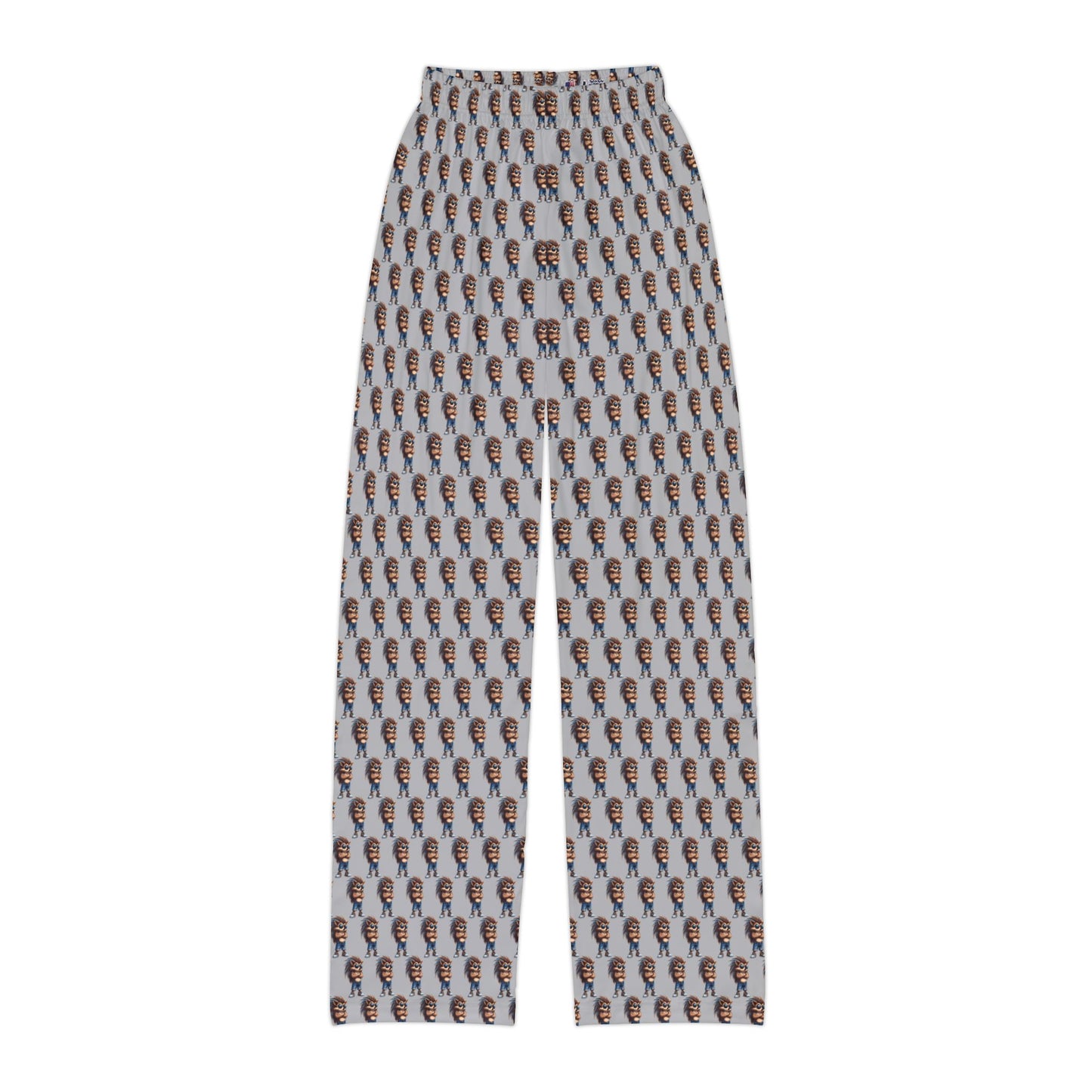 Kids Lounge Pants -AOP Light Grey (Cool Hedgehog)