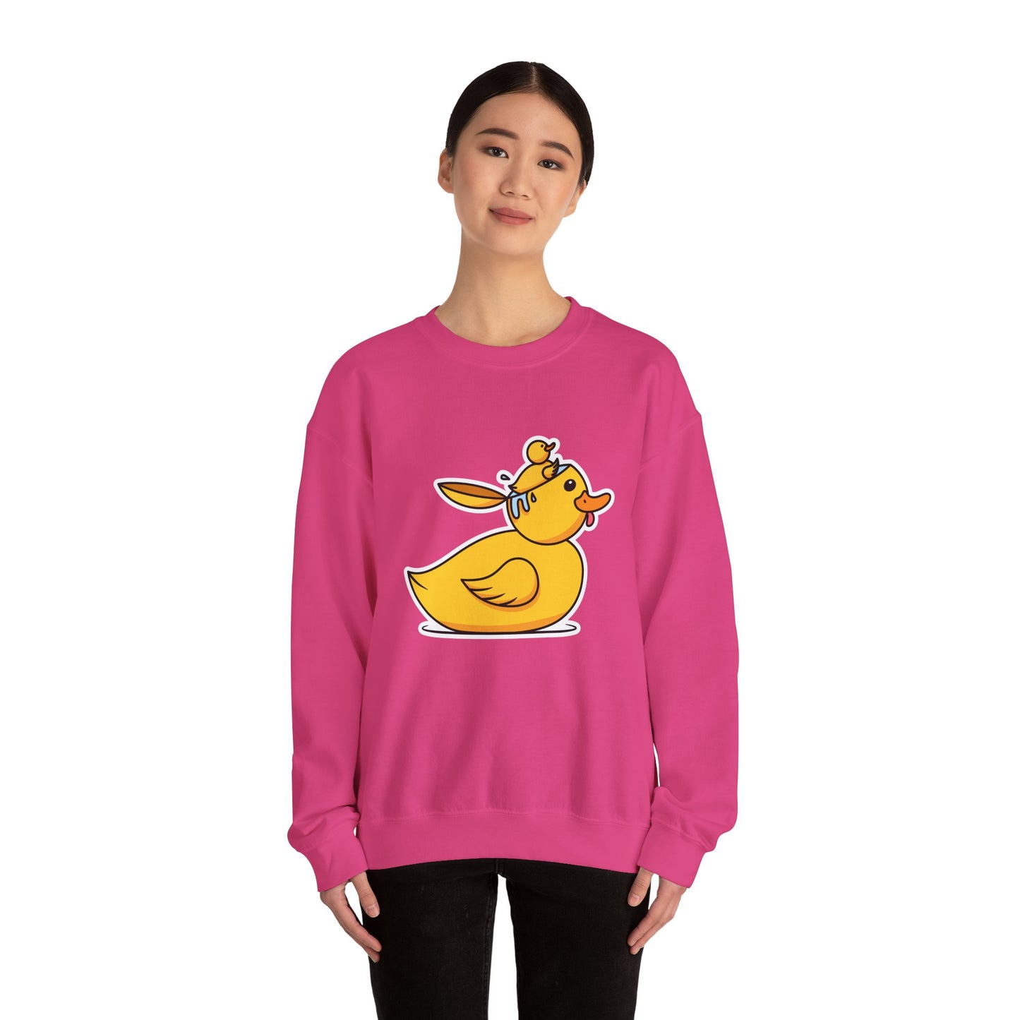Unisex Heavy Blend™ Crewneck Sweatshirt (Duck Bird Brain)