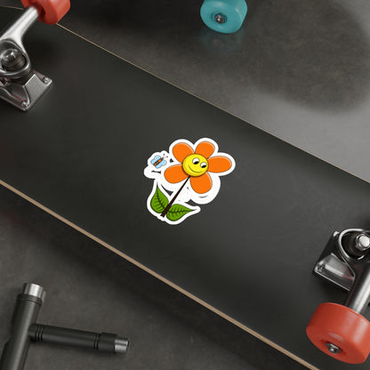 Die-Cut Stickers | Vibrant Art for Personalization (Flower & Butterfly with face)