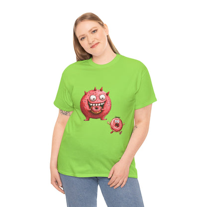 Unisex Heavy Cotton Tee (Donut Monster eating Donut)