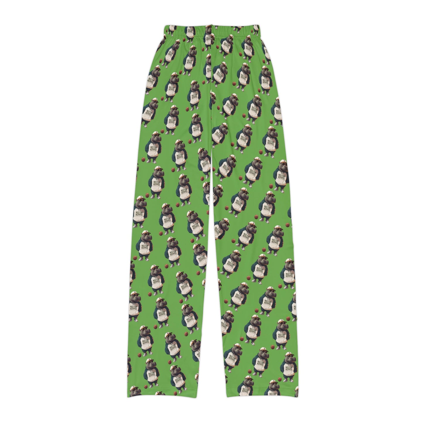 Kids Lounge Pants -AOP Green (Boston Hippos)