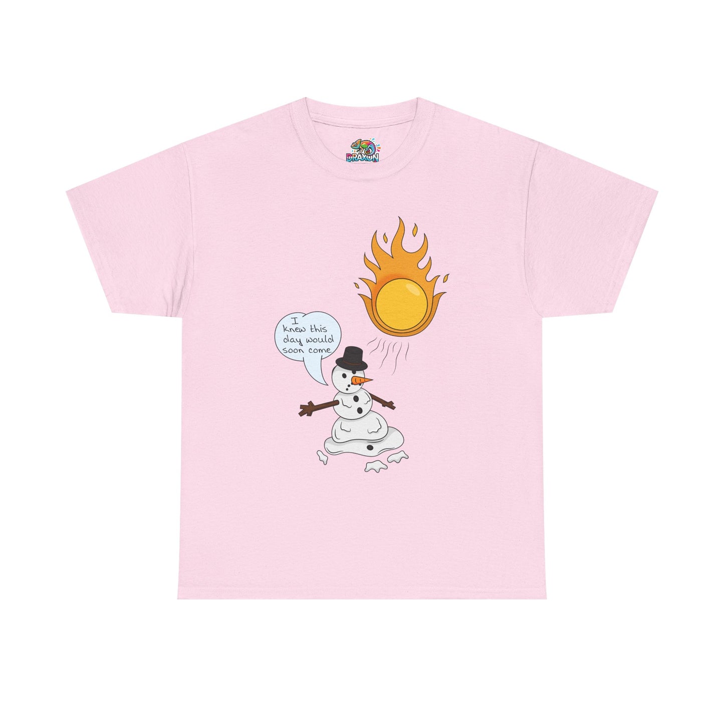 Unisex Heavy Cotton Tee (Melting Snowman)