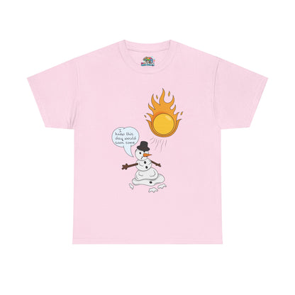 Unisex Heavy Cotton Tee (Melting Snowman)
