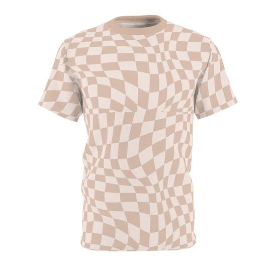 Unisex Cut & Sew Tee (Beige Pixels)