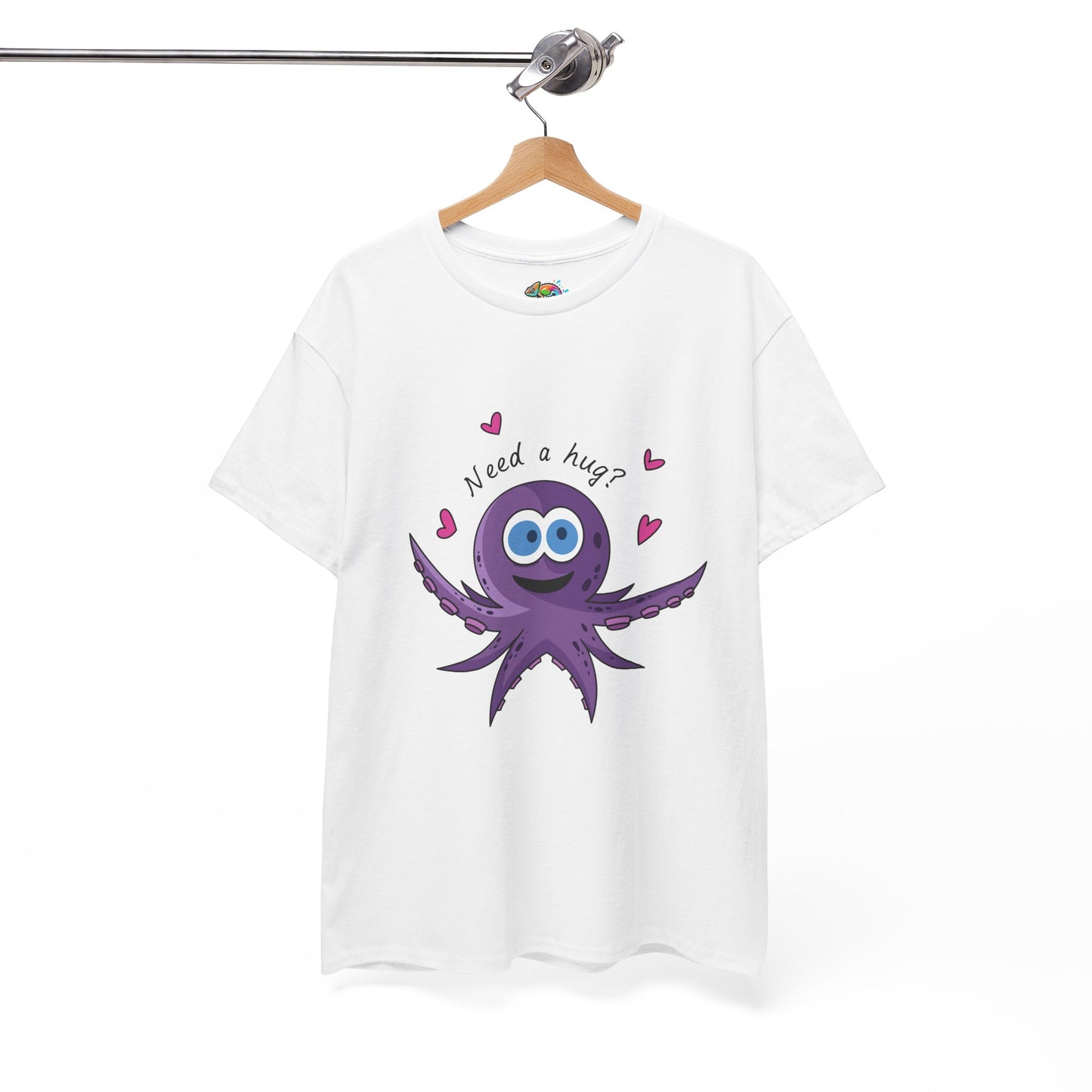 Unisex Heavy Cotton Tee (Octopus Hug)